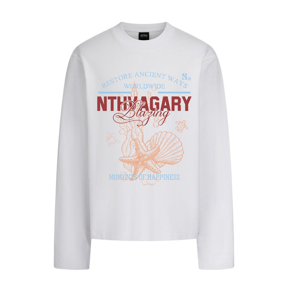 Longsleeve mit Seestern- und Muschelprint – Relaxed Fit