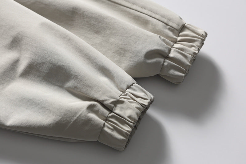 Mock Neck Colorblock Track Jacket – Relaxed Fit Zip-Up Windbreaker
