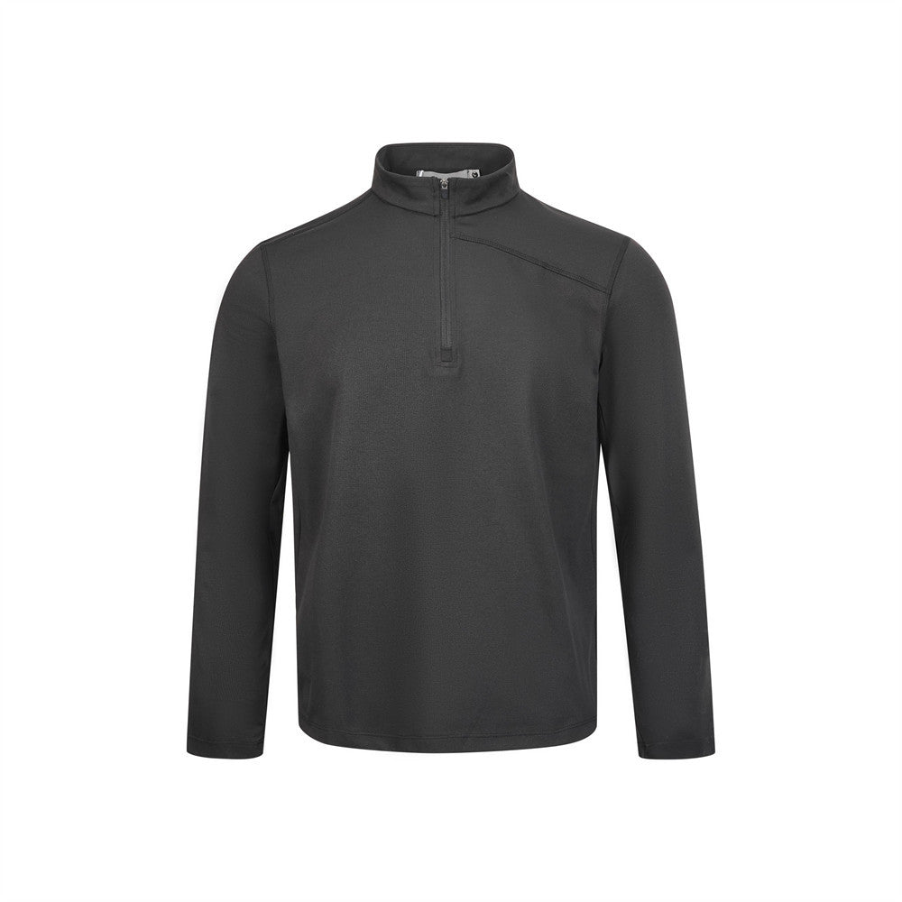 Men's Quarter-Zip Mock Neck Long Sleeve Shirt