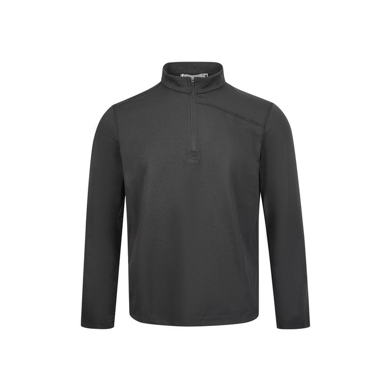 Men's Quarter-Zip Mock Neck Long Sleeve Shirt