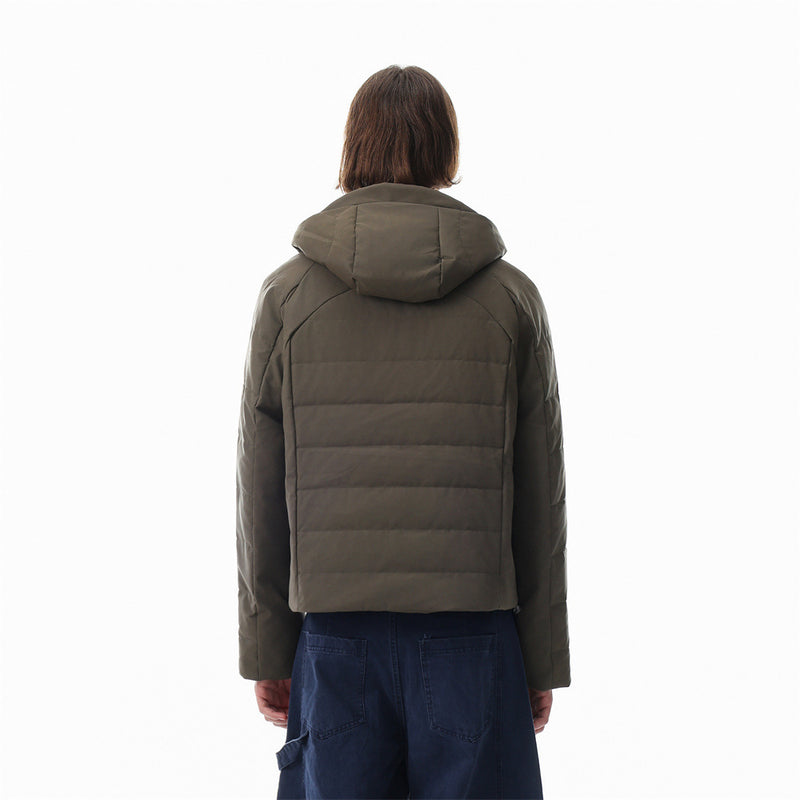 Doudoune à capuche – Manteau d'hiver matelassé à coupe décontractée