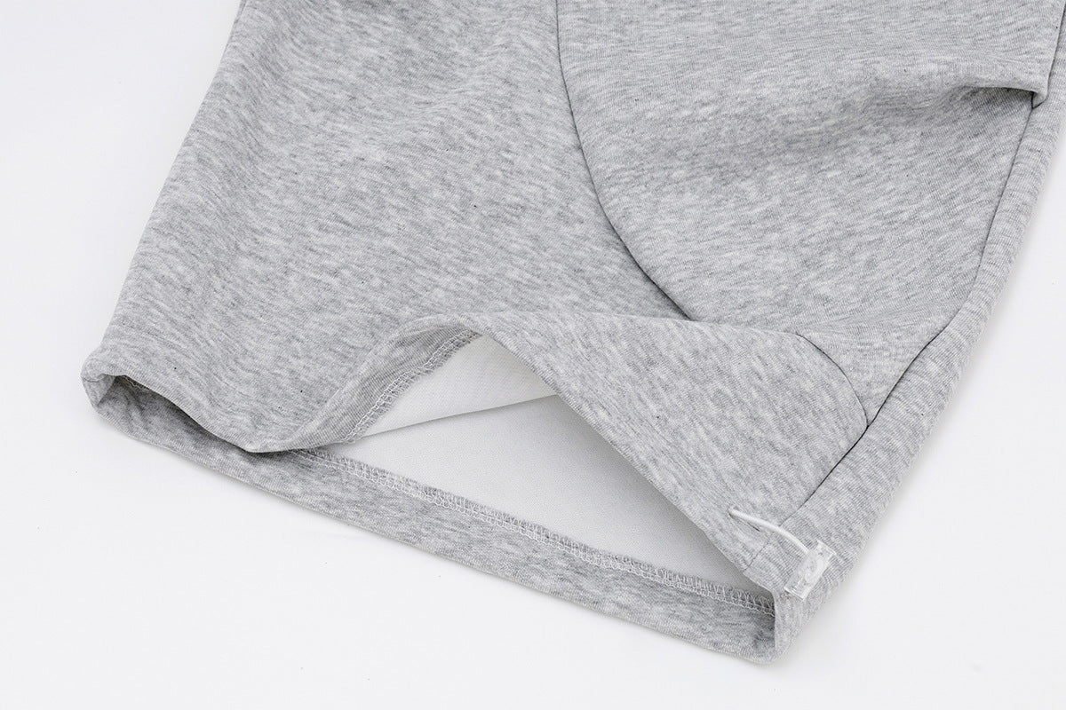 Damen-Cargohose im Baggy-Schnitt mit weitem Bein – Jogginghose mit geschwungenen Nahtdetails