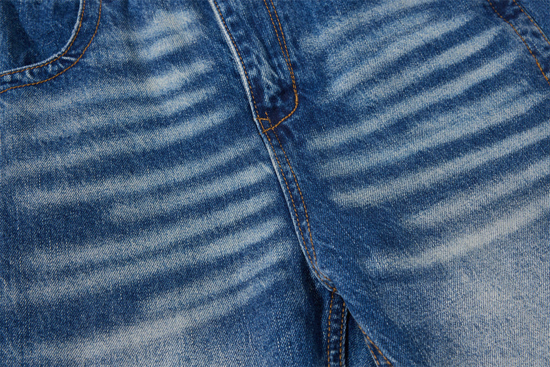 Herren Vintage-Washed-Wide-Leg-Flare-Jeans – Entspannte Passform, Used-Denim