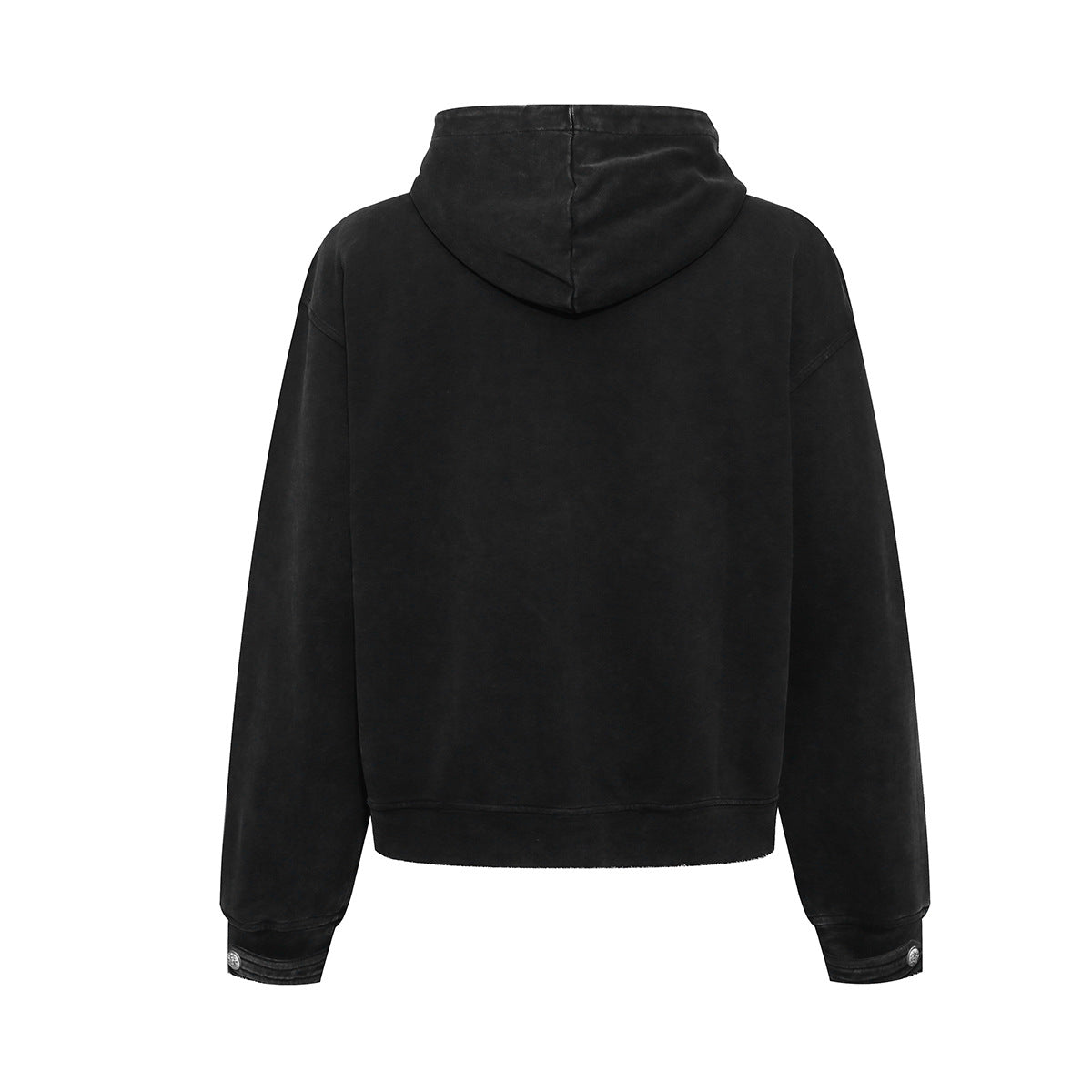 Military Napoleon Zip-Up Hoodie – Washed Vintage Fleece Cardigan