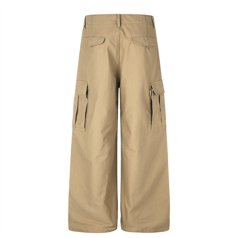 Pantalon cargo wide leg homme – Coupe ample, poches multiples et jambe droite