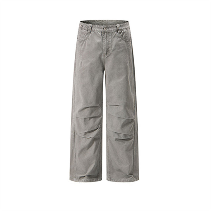 Baggy Cargo Pants for Men – Wide Leg Pleated Straight-Cut Workwear Trousers
