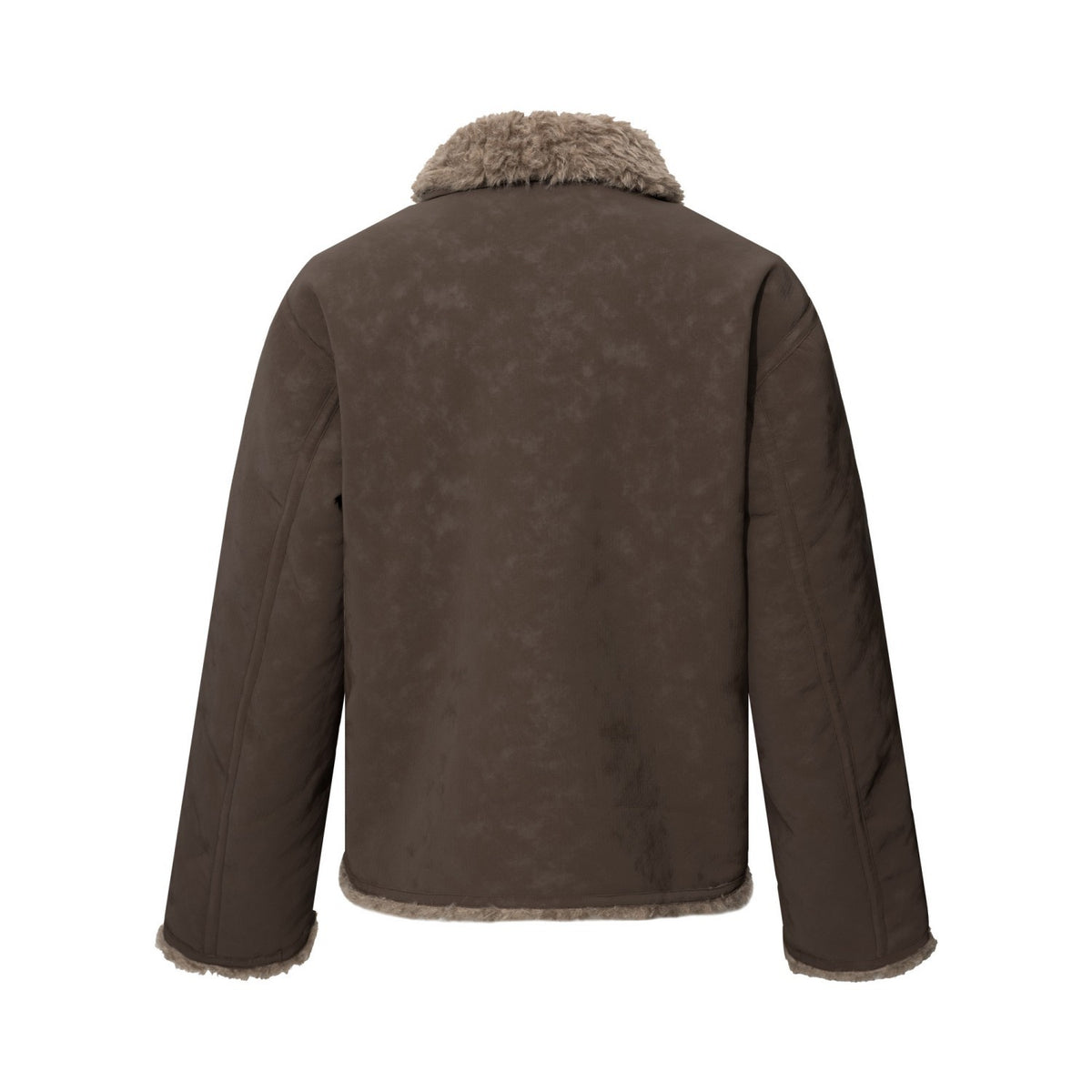 Reversible Teddy Fleece & Suede Jacket – Men's Relaxed Fit Winter Coat