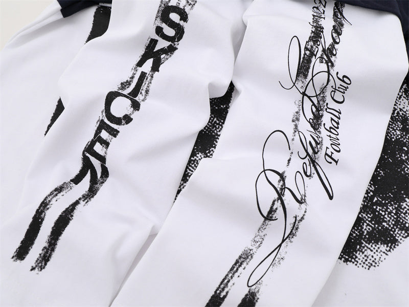 Camiseta de manga larga para hombre con efecto de dos piezas y bloques de color – REFUSED CHANGE 09 desgastado