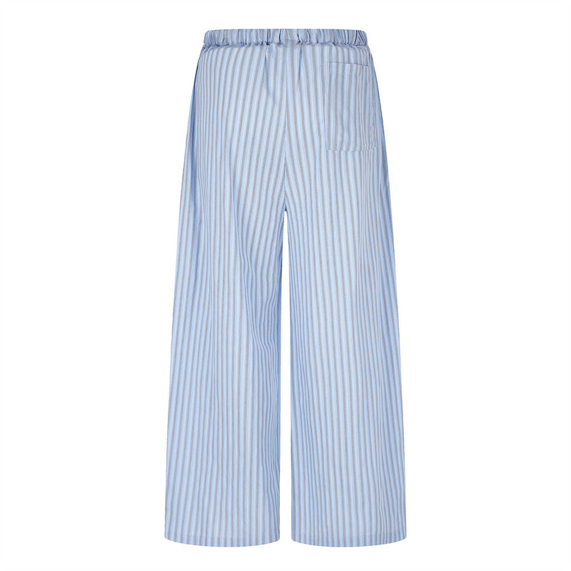 Striped Wide-Leg Lounge Pants – Relaxed Fit Drawstring Trousers