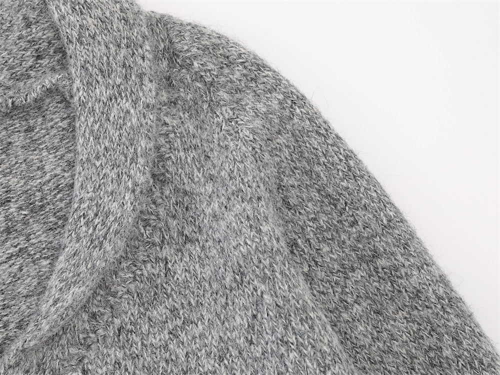 Shawl Collar Knit Cardigan Sweater – Relaxed Fit Button-Up