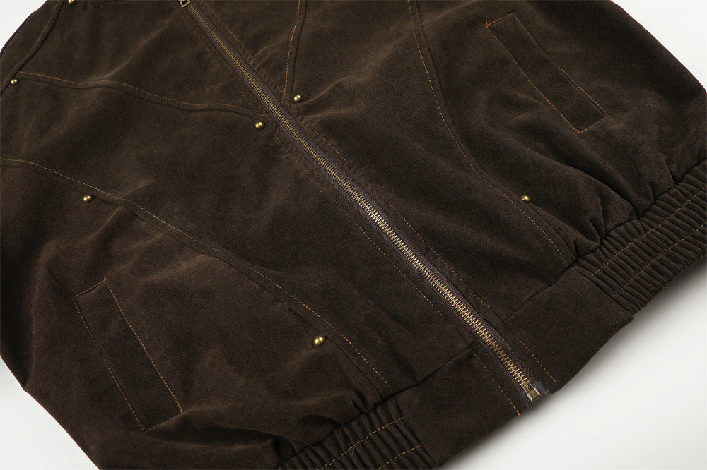 Blouson bomber oversize pour homme avec broderie script et empiècements déconstruits