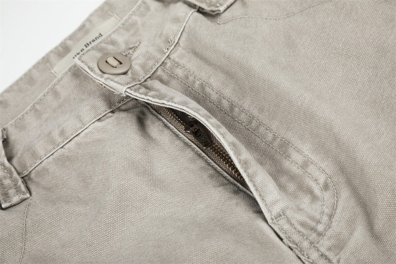 Wide-Leg Cargo Pants – Vintage Washed Deconstructed Panelled Trousers
