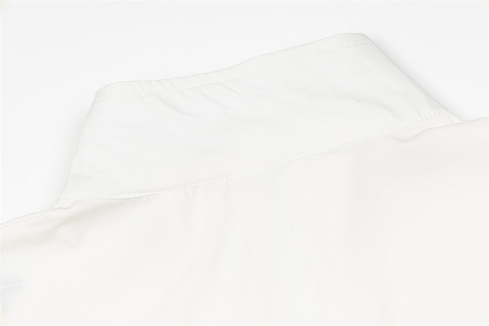 AEEA Oversized Stand Collar Track Jacket with Three-Stripe Sleeves