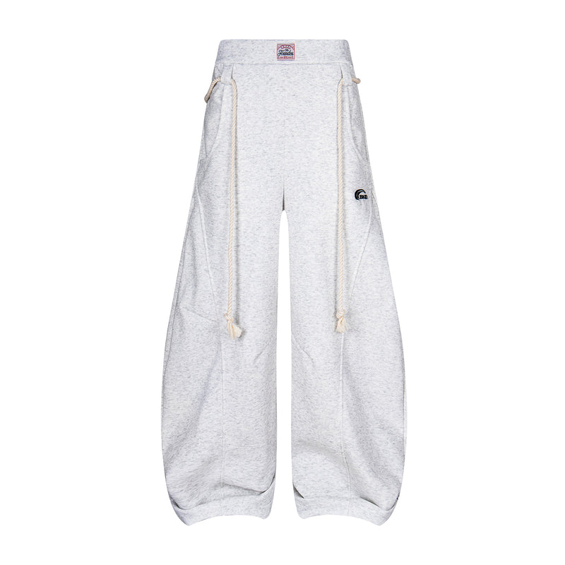 Wide-Leg Sweatpants with Rope Drawstring – Oversized Retro Streetwear Trousers