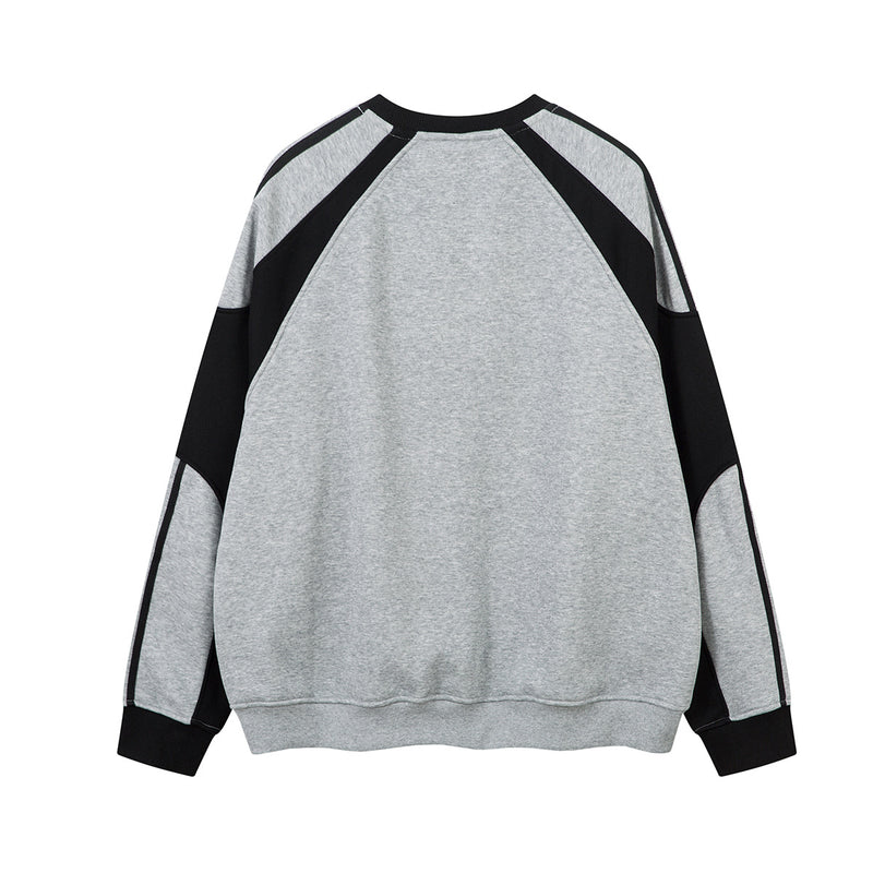 Sweat-shirt motif chat en smoking avec imprimé note de musique et manches raglan color block