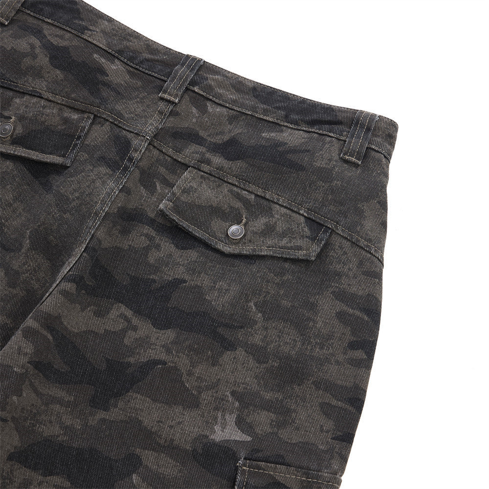 Cargohose für Herren – Loose Fit, weites Bein, Camouflage und Denim mit mehreren Taschen