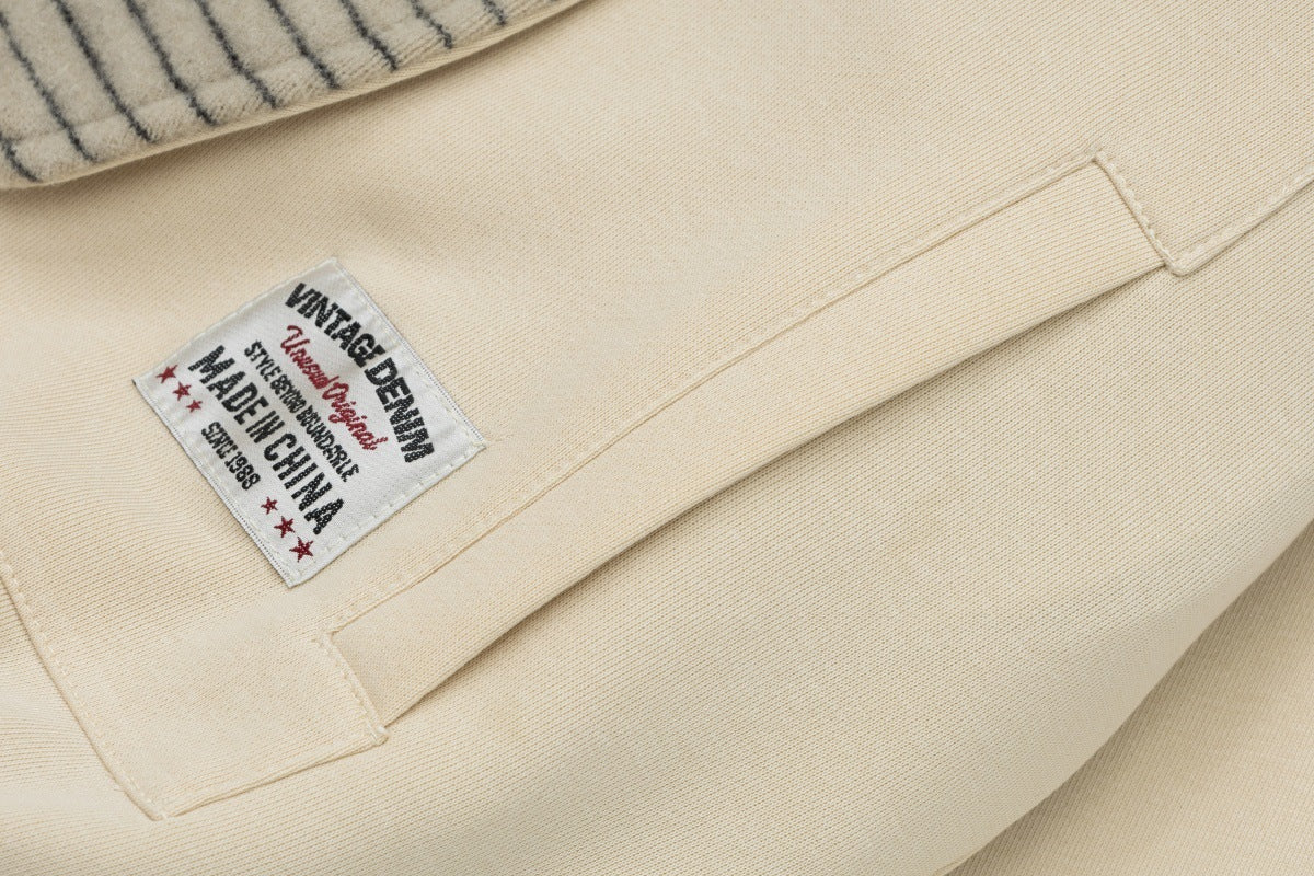 Sudadera con capucha y cremallera de rayas con orejas de conejo — Cárdigan reversible de doble cara