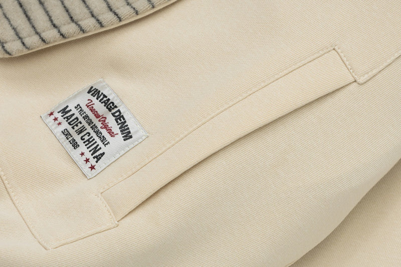 Sudadera con capucha y cremallera de rayas con orejas de conejo — Cárdigan reversible de doble cara