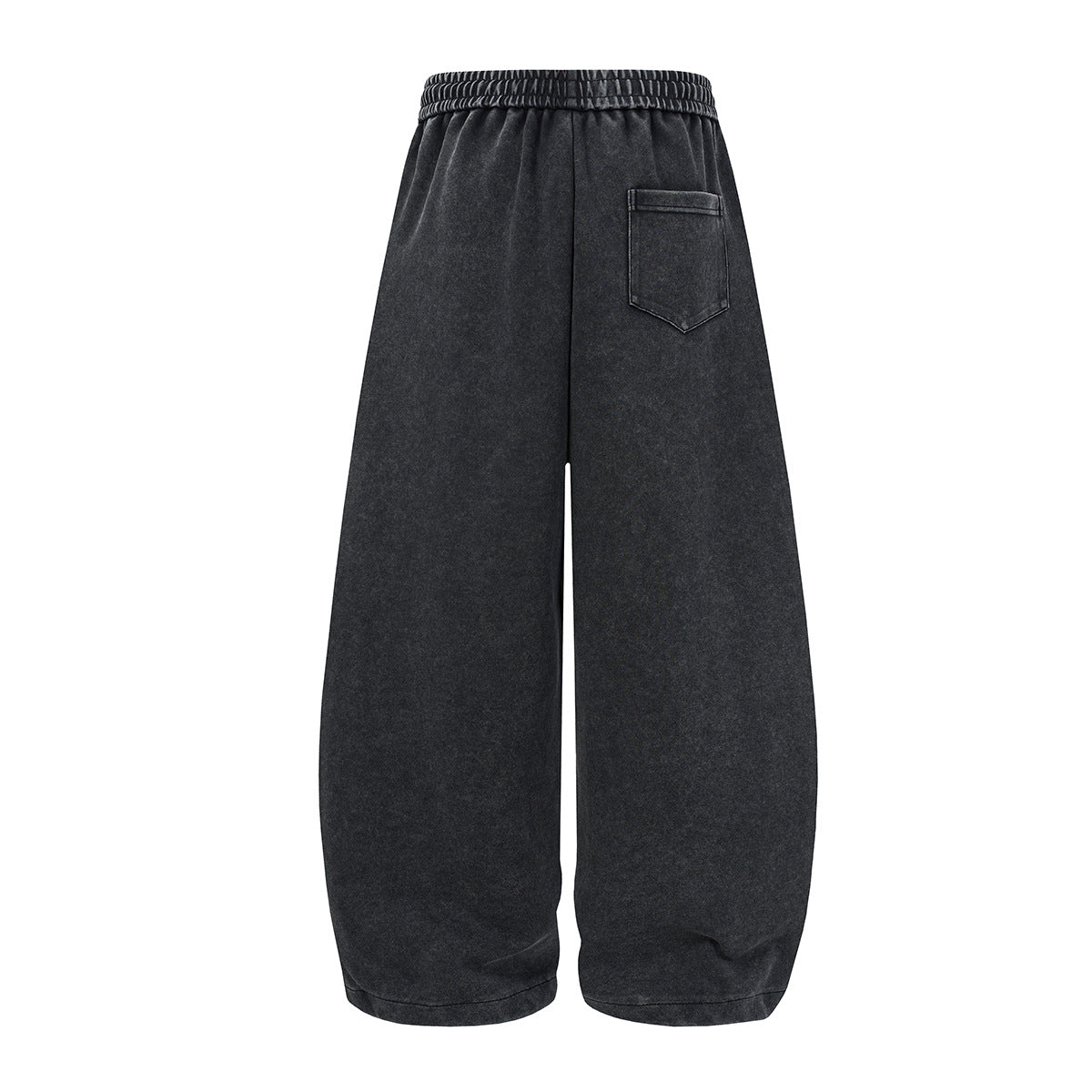 Wide-Leg Sweatpants – Acid Wash Vintage Varsity Graphic, Relaxed Fit