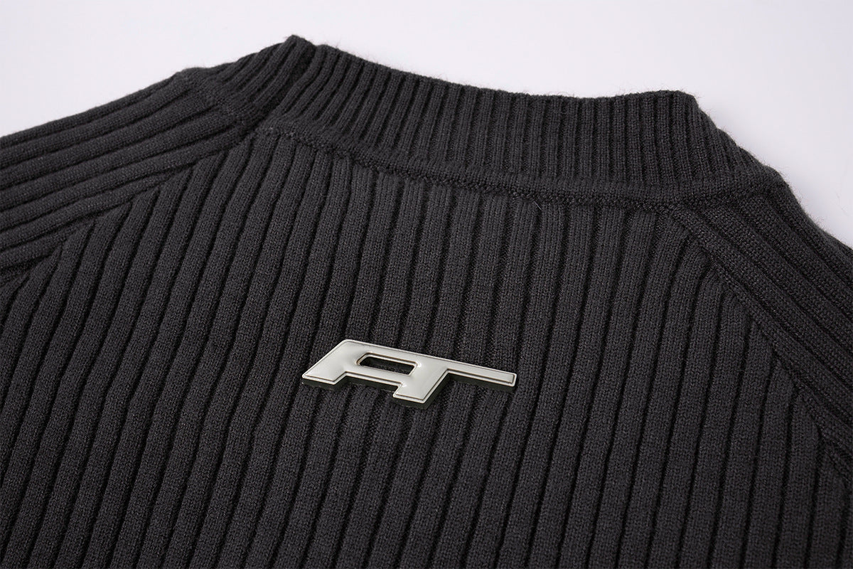 Men's Slim-Fit Ribbed Knit Crewneck Sweater