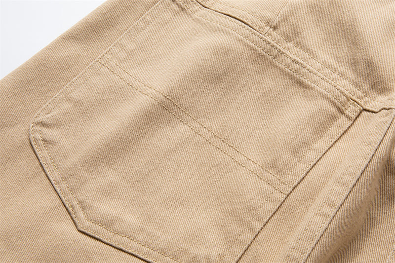 Baggy-Cargohose für Herren mit weitem Bein, Einsätzen und Workwear-Stil