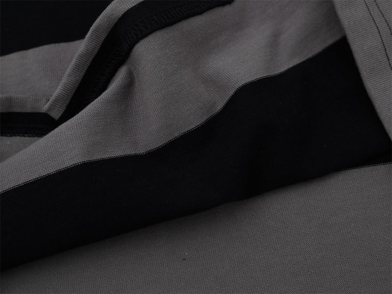 Striped Rugby Polo Shirt – Long Sleeve Color-Block Oversized Fit with Letter
