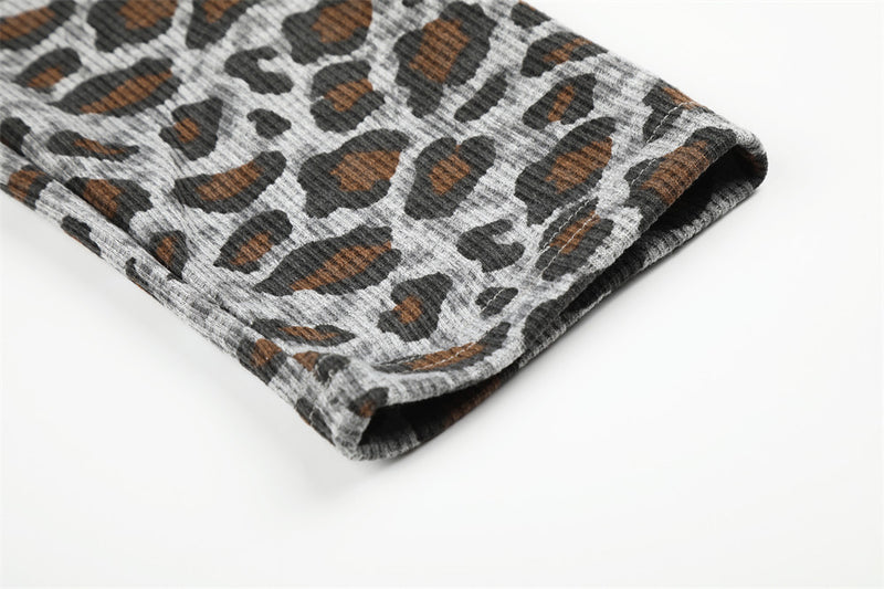 Leopard Print Raglan Long Sleeve Tee – Men's Streetwear Graphic Shirt