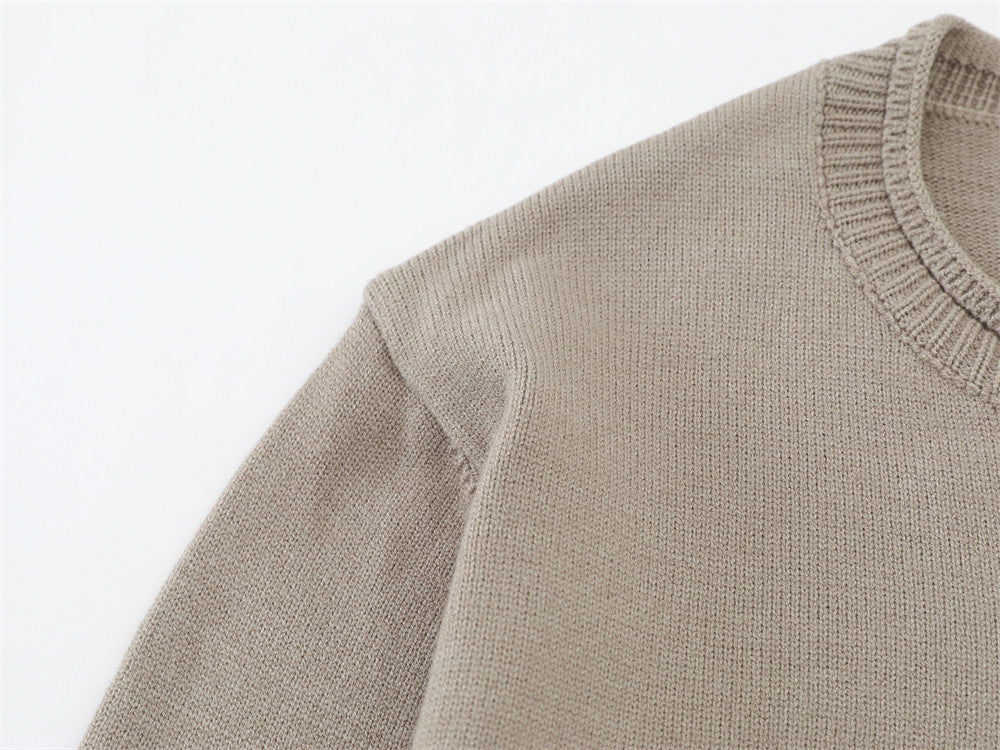 Men's Henley Neck Long-Sleeve Knit Sweater – Relaxed Streetwear Fit