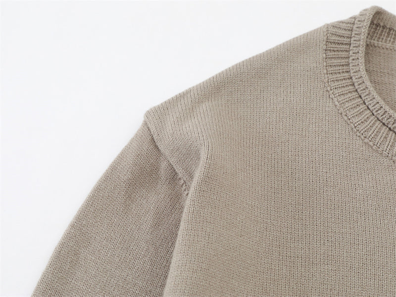 Men's Henley Neck Long-Sleeve Knit Sweater – Relaxed Streetwear Fit