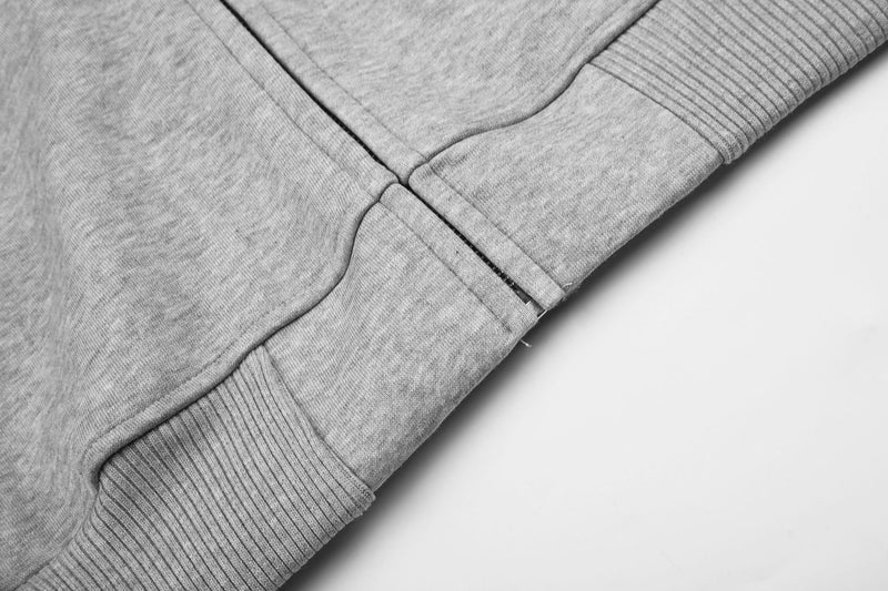 Hoodie zippé intégral avec sangles à boucles en similicuir punk et imprimé graphique