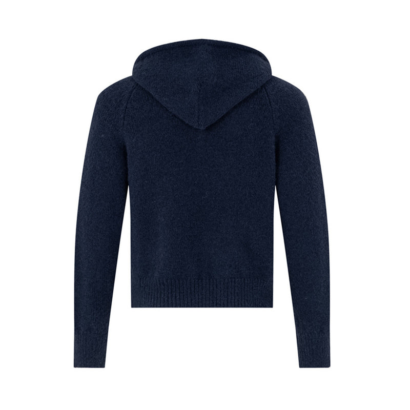 Gilet cardigan tricoté à capuche et boutons brandebourg – Veste pull homme ajustée