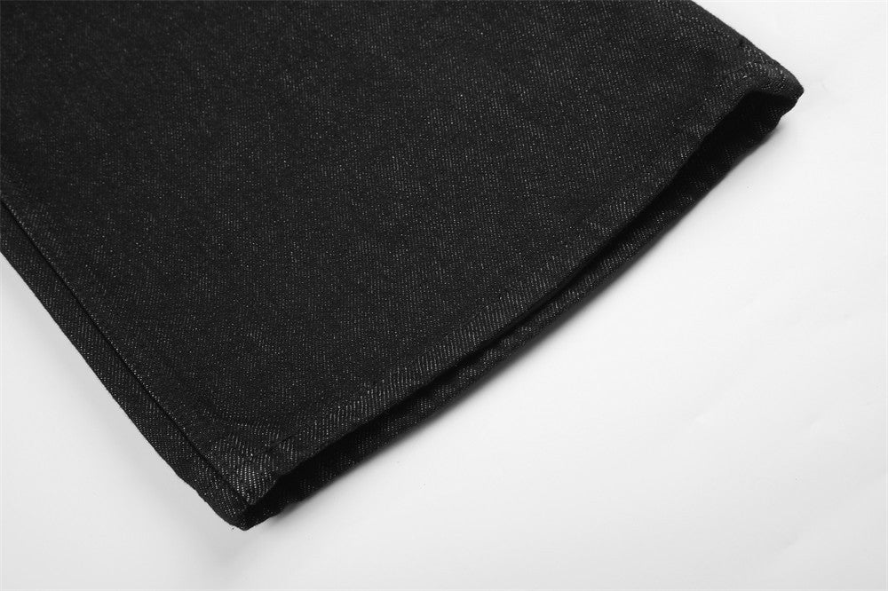 Wide-Leg Raw Denim Jeans – Relaxed Straight Fit