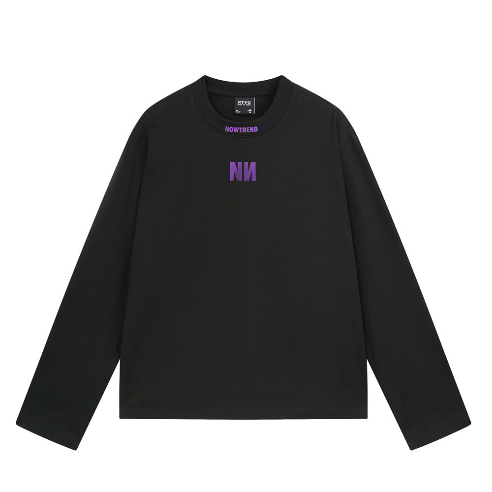 Long Sleeve Designer Shirt – NOWTREND NN Logo Relaxed Fit Tee