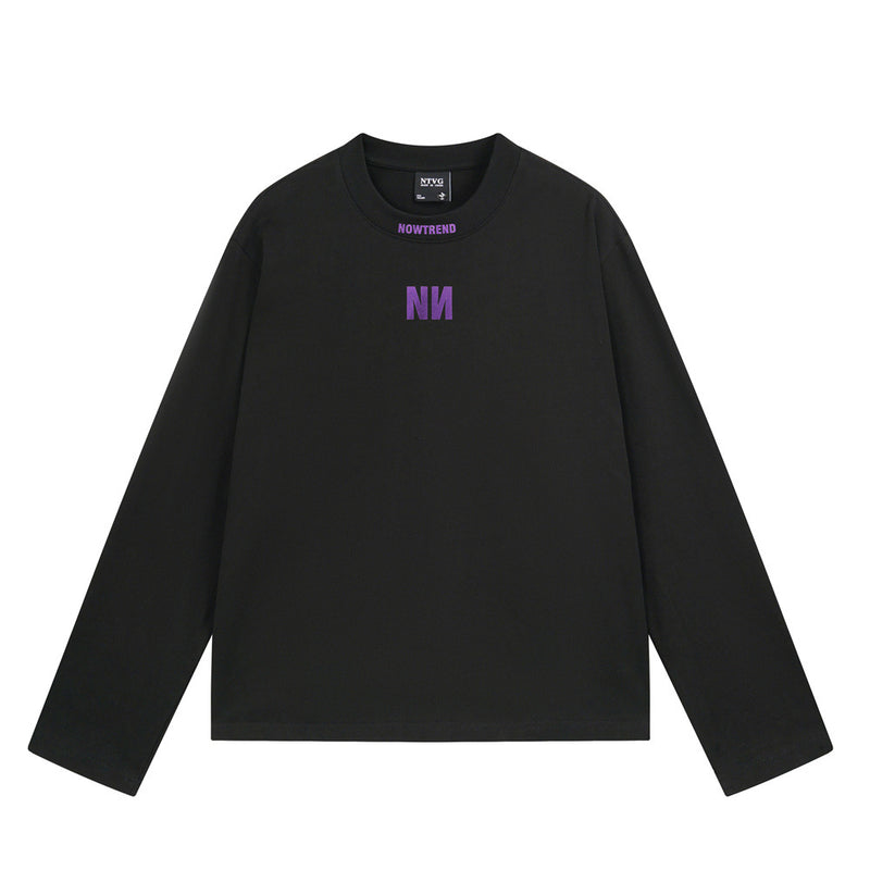 Long Sleeve Designer Shirt – NOWTREND NN Logo Relaxed Fit Tee