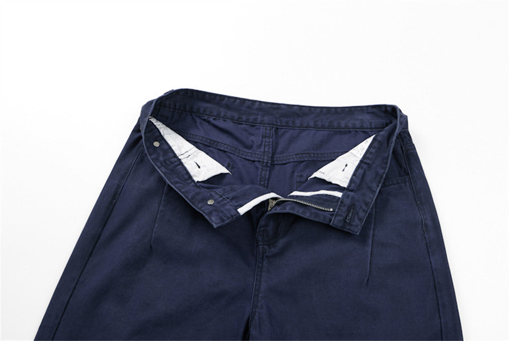 Baggy Cargo Pants for Men – Wide Leg Pleated Straight-Cut Workwear Trousers