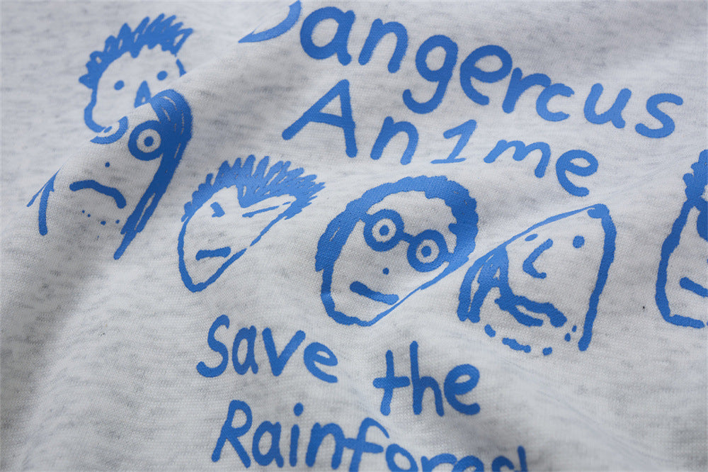 Dangerous Anime Save the Rainforest Graphic Hoodie – Oversized Pullover