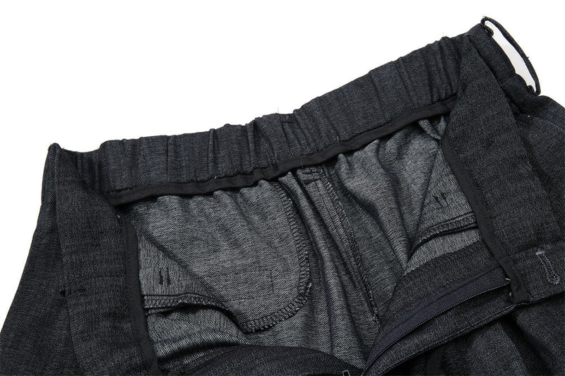 Wide-Leg Pleated Trousers – Men's Loose Fit Draped Floor-Length Pants