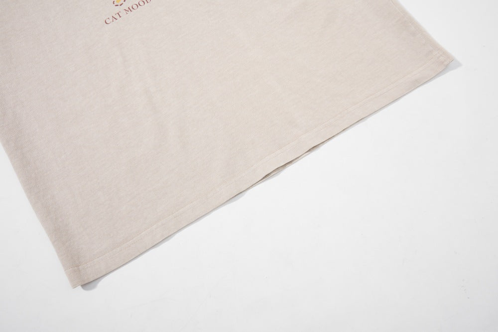 Motion Cat Mood Slow Life Graphic T-Shirt | Vintage Washed Cotton Tee