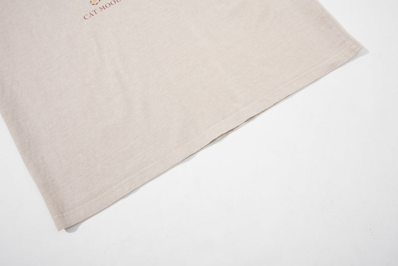 Motion Cat Mood Slow Life Graphic T-Shirt | Vintage Washed Cotton Tee