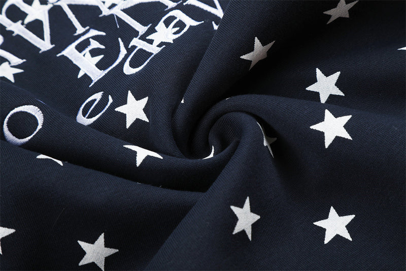 Wide-Leg Star & Letter Print Pants – Men's Hip-Hop Streetwear Baggy Fit
