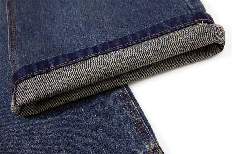 Vaqueros acampanados de pierna ancha para hombre – Denim vintage lavado y desgastado