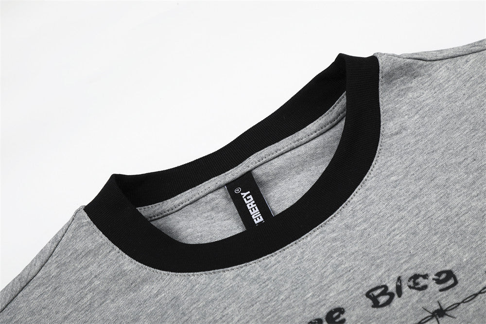 Men's Angel Wings Graphic Long-Sleeve Tee – Relaxed Fit Hip-Hop Street Style
