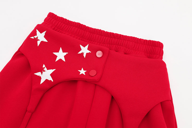 Wide-Leg Star Print Sweatpants – Hip-Hop Streetwear Baggy Jogger Pants