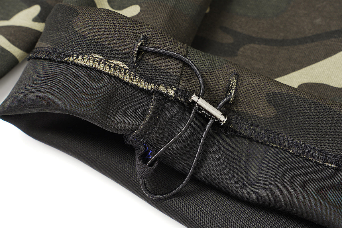 Wide-Leg Camo Sweatpants – Baggy Streetwear Joggers with Drawstring Waist