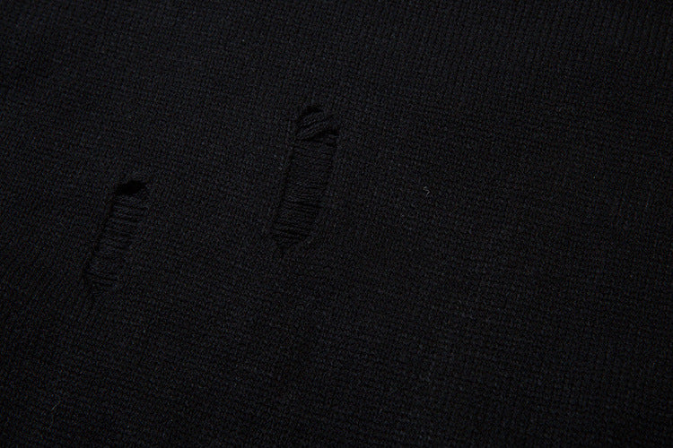 Pull en maille effet usé Agent Orange – Col rond oversize