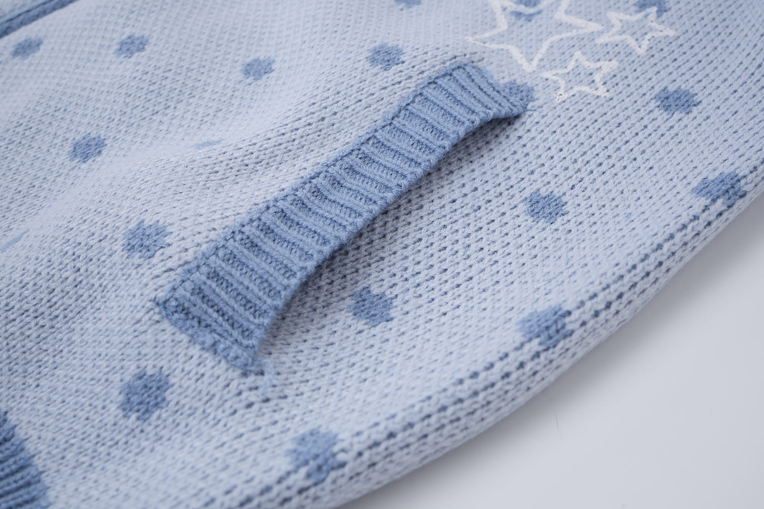 Cardigan en maille zippé à pois avec motif étoile et notes de musique