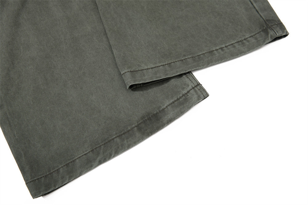 Wide-Leg Patchwork Pants – Deconstructed Arc Seam, Baggy Fit