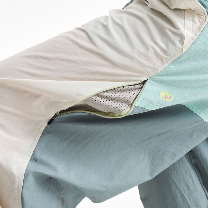 Wide-Leg Colorblock Track Pants – Relaxed Fit Outdoor Sport Trousers
