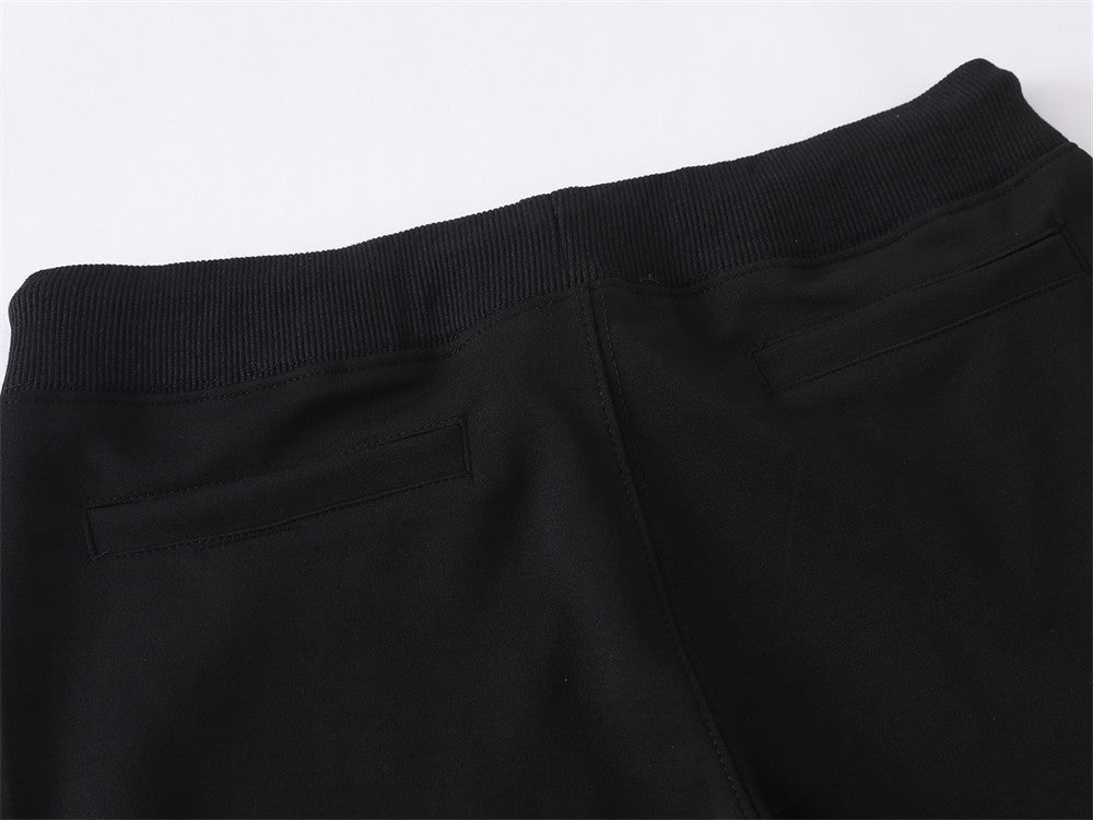 Pantalon de jogging flare wide leg homme avec imprimé script et taille élastique