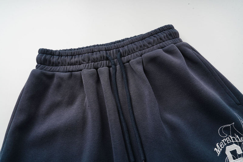 Sweatpants mit weitem Bein, Retro-Grafikpatch und geradem Schnitt